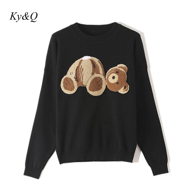 Maglione Con Orso Bianco