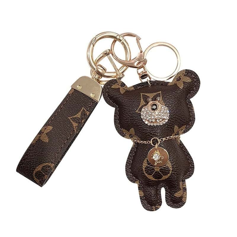 Orso Portachiavi Pelle