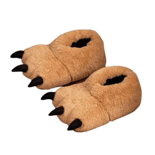 Pantofole Orso Peluche Zampa Marrone