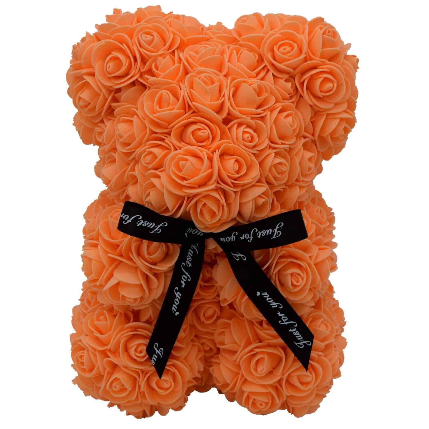 Orsacchiotto San Valentino Rose Eterne Di Colore Arancione