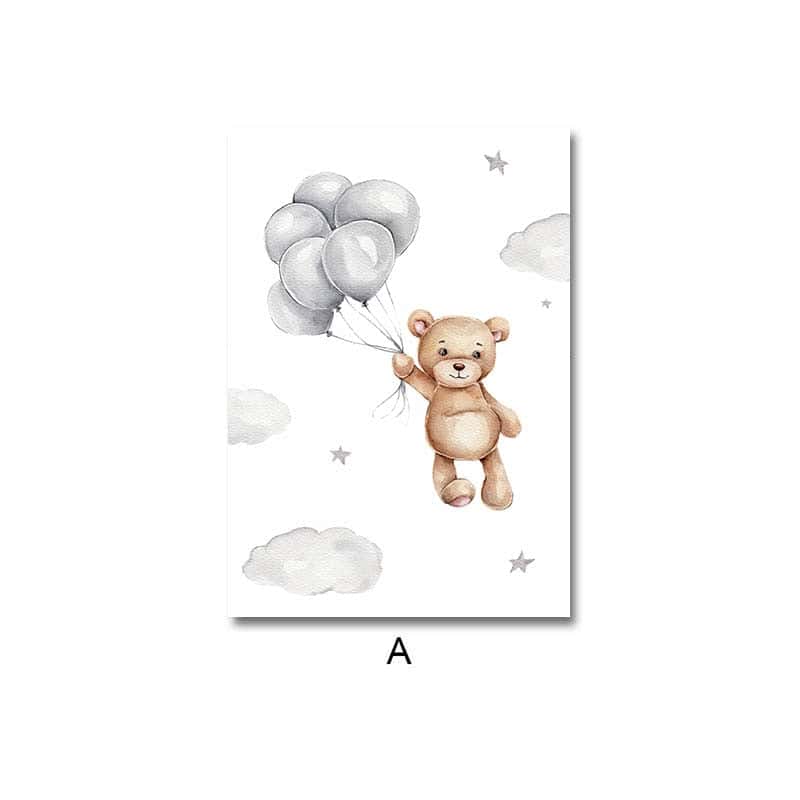 Quadro Orsetto Su Tela Camera Del Bambino