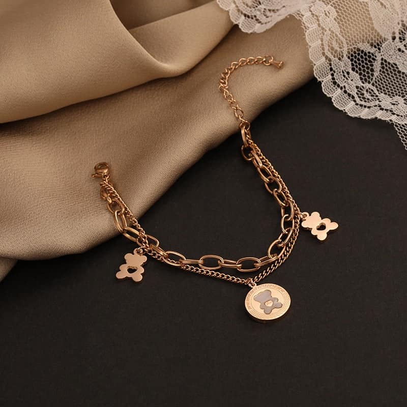 Bracciale Orsetto Oro Rosa
