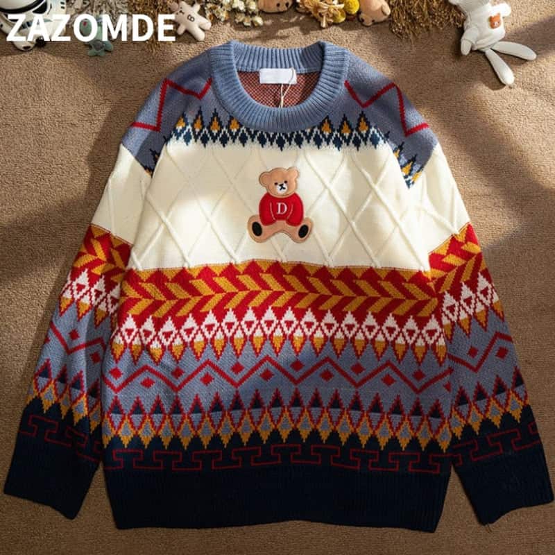 Maglione Con Orso Natale Donna