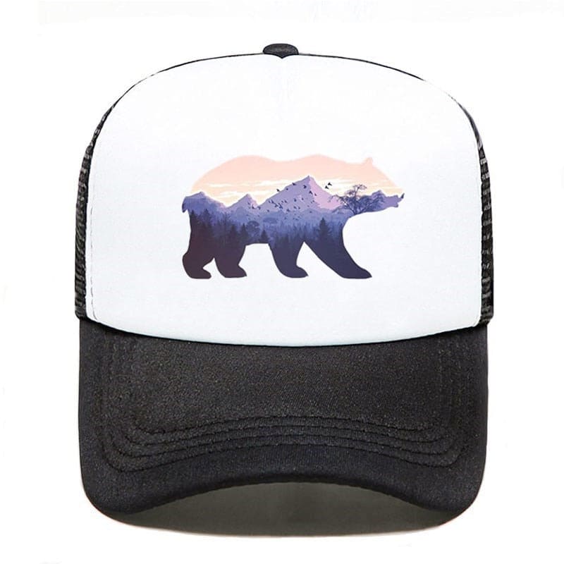 Cappellino Orso Montagna - Colore A Scelta