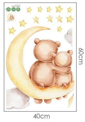 Adesivo Orso Famiglia Luna