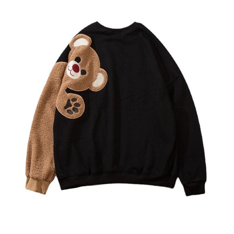 Maglione Con Orso Collo Alto Marrone