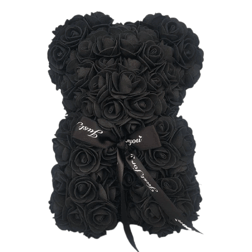 Orsacchiotto San Valentino Rose Eterne Di Colore Nero